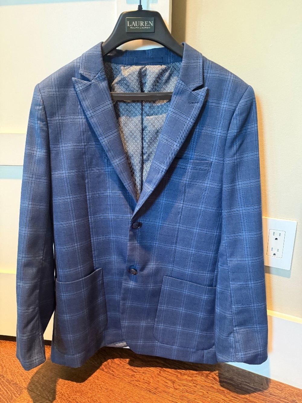 Issac Mizrahi Boys Blue Window Pane Blazer